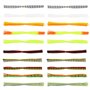 Briny River Lot de 20 jupes en silicone à 40 brins - Jigs de rechange - Pour la fabrication de leurres de pêche - Jupe souple po