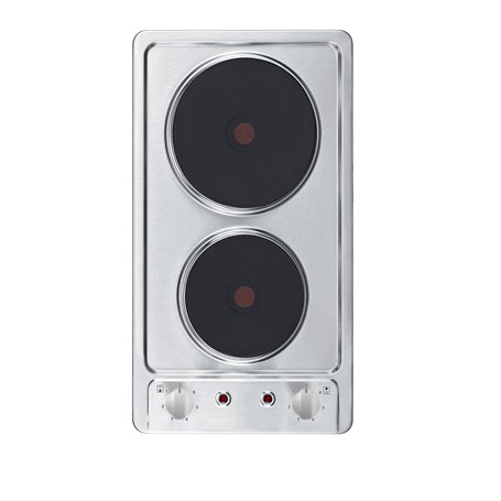 Respekta Domino Tables de cuisson inox / 2 plaque de cuisson electrique encastrables avec prise / Plan de cuisson / 6 niveaux de