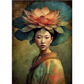 Asian Woman Poster en papier de riz 29