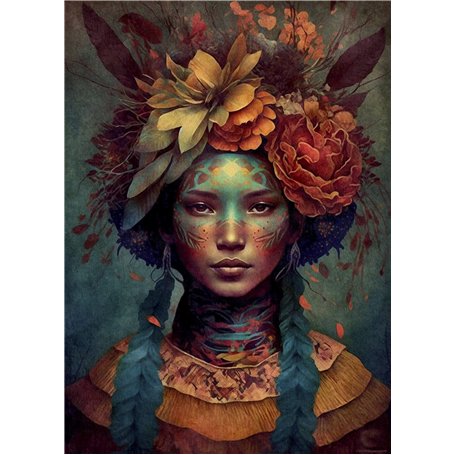 S.American Woman Poster en papier de riz