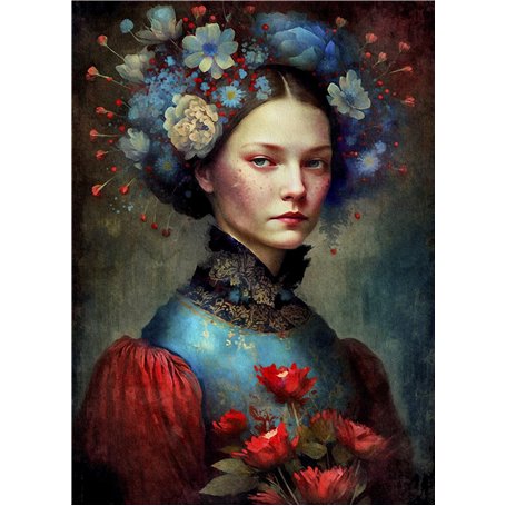 Poster Femme Européenne en Papier de Riz 29