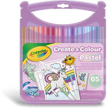Crayola Pastel - Kit Coffret Feutres Lavables SuperTips