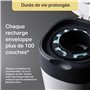 Tommee Tippee Poubelle à couches Twist & Click, Pack Exclusif avec x2 Recharges incluses, Protection anti-odeurs et anti-germes