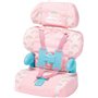 Casdon Baby Huggles Jouet - Siège rehausseur Rose - Siège Auto pour poupées avec Appui-tête et Boucles réglables - Convient aux