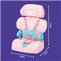 Casdon Baby Huggles Jouet - Siège rehausseur Rose - Siège Auto pour poupées avec Appui-tête et Boucles réglables - Convient aux 