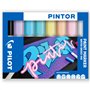 Pilot Pintor Creative Lot de 8 marqueurs permanents multi-surfaces à base d'eau – Séchage rapide – Pour tissus