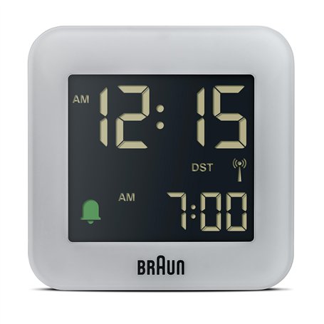 Braun Réveil de Voyage avec Projection numérique Radio-pilotée pour Les fuseaux horaires d'europe Centrale (DCF) avec Fonction S