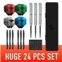 Harrows Sabre Lot de 24 fléchettes 90 % tungstène avec pointe en acier 21 g à 26 g Tous les poids disponibles I Grand lot de 24