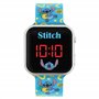 Disney Montre LED Digitale Enfant Filles Garçon Lilo et Stitch avec Bracelet Bleu Imprimé LAS4038