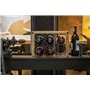 KitchenCraft Industrial Kitchen - Casier à Bouteilles de Vin Vintage, Bois & Métal, Support pour 6 Bouteilles, Style Industriel,