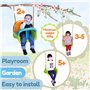 Toyland® 3-en-1 Balançoire pour Enfant avec Corde réglable - Aire de Jeux, portique, Structures de Jeux et Accessoires pour Arbr