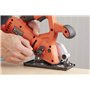 Black+Decker BES510-QS Mini Scie circulaire filaire - 400W - 3600 trs/minute - Poids: 2 kg - Lame Ø85mm - 27 mm de Coupe - Livré