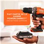 BLACK+DECKER Marteau perforateur sans fil 18V POWERCONNECT, couple 45Nm, 2 vitesses, éclairage LED, mandrin sans clé, sans batte