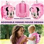 Disney Sac à Dos Minnie - Petit Sac à Dos Fille Crèche Maternelle avec Sangle Anti Perte Détachable