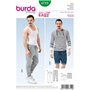 Burda Patron de couture facile 6719 pour pantalons et shorts décontractés pour homme