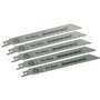 Silverline 456919 Ensemble 5 lames de scie sabre 18 TPI 150 mm