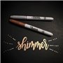 Sharpie Lot de 6 marqueurs permanents métallisés - Pointe fine - Couleurs métalliques assorties - Or, Argent, Bronze