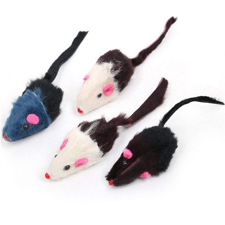 DIGIFLEX 4 Souris Bruyantes à Cataire Chat Jouets pour Animaux Domestiques