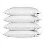 HOMESCAPES Lot de 4 Oreillers naturels en Plumes de Canard Ultra gonflants et Moelleux