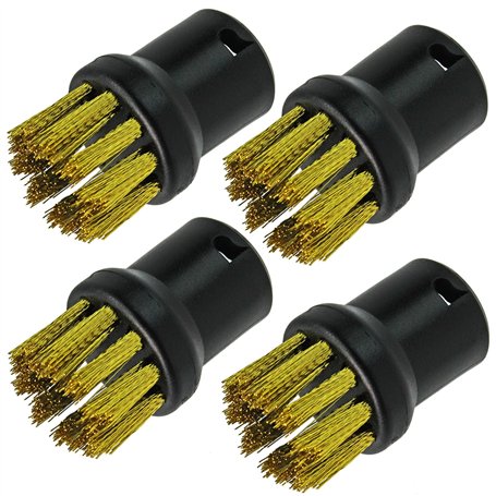 SPARES2GO Laiton Brosse Métallique Buses pour Karcher Nettoyeur Vapeur (Pack de 4)