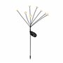 Lights4fun Balise Solaire en Forme de 8 Fleurs à Piquets Amovibles avec LED Blanc Chaud Lampe Solaire de 67 cm Décoration pour J