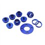 KATSU Kit de Guide de Routeur 10 Pièces 10-30mm Métrique Kit de Guide de Modèle de Routeur en Alliage d'Aluminium avec Adaptateu