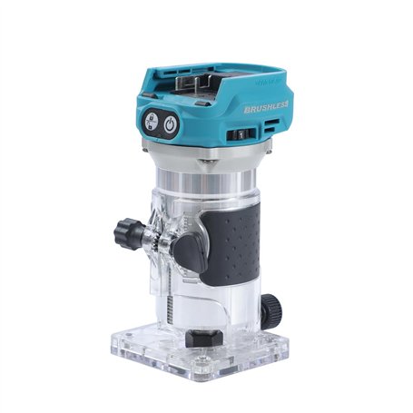 KATSU FIT-BAT 18V/21V Brushless Affleureuse à Bois Défonceuse sans Fil Routeur Menuisiers Outil avec Base