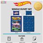 Character World Hot Wheels Parure de lit Simple sous Licence Officielle Beast Design | Parure de lit réversible Double Face avec
