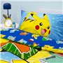 Parure de lit Simple Pokémon sous Licence Officielle rétro | Parure de lit réversible Double Face avec taie d'oreiller Assortie 