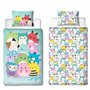 Character World Squishmallows Parure de lit Simple sous Licence Officielle Flash | Parure de lit réversible Double Face avec tai