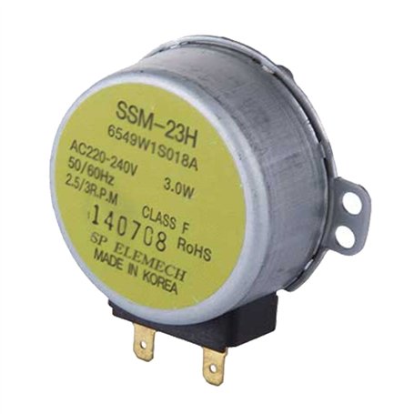 SPARES2GO Moteur plateau tournant en verre type SSM-23H (3.0 watts) pour four micro onde LG