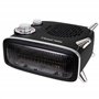 Retro Horizontal/Vertical Fan Heater in Black with Adjustable Thermostat