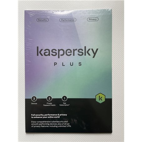 Kaspersky Plus 2024 Internet Security 3 Device 1 Year Activation Code by Post