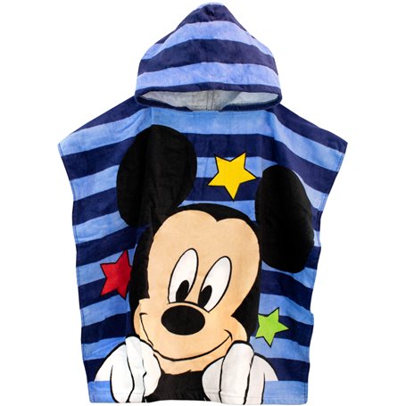 Disney Serviette Poncho Garçon Mickey Mouse Bleu Taille Unique