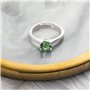 Philip Jones Bague en Cristal réglable Vert Clair créée avec des Cristaux Zircondia®