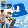 SONIC THE HEDGEHOG Bob Enfant Ensemble Bob Garcon Fille et Lunettes de Soleil Enfant UV400 Casquette Chapeau Plage Enfant Protec