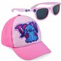 Disney 100% UV Lunettes de Soleil Fille et Ensemble Réglable Casquette (Rose Stitch)