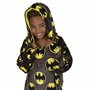 DC Comics Vêtements d'intérieur à Capuche en Polaire surdimensionnée pour Enfants Batman Gris Taille Unique