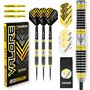 RED DRAGON Valore 22g Laiton Jeu de fléchettes à Pointe en Acier avec ailettes et tiges de fléchettes (tiges) et étui à fléchett