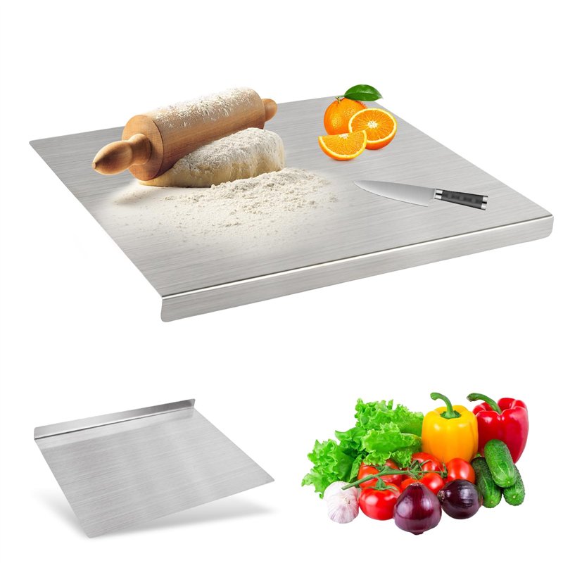Planche a Decouper 316 Inox,Plaque Inox Cuisine,Plan de Travail Inox,Protege Plan de Travail Cuisine,Grande Planche a Decouper Pour la Cuisine,Bar, Restaurant (60 * 50cm