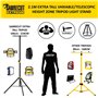 SabreCut SCLEDTRIPB Trépied télescopique extra haut à hauteur variable de 2,1 m pour lampe de travail projecteur de site équipem