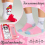 Hello Kitty Chaussettes Femme, Lot de 5 Paires Respirantes - Cadeau Femme et Ado