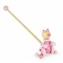 Mousehouse Gifts Jouet à Tirer à Pousser en Bois Premier Age pour bébé ou Enfants Filles Rose Cochon