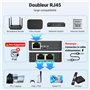 KiWiBiRD doubleur rj45 Switch ethernet 2 Port repartiteur Cable ethernet Double Sortie Splitter gigabit 1000Mbps pour câble Cat 