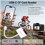KiWiBiRD Lecteur Carte Compact Flash USB C CF Card Reader mémoire externes SD Micro SD Type C, Compatible avec iPhone 16 15 Plus