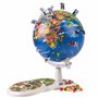 TOPGLOBE Globe de 26 cm "Mon monde" Écran graphique + Ventouses de sécurité + Cartes à broches + Supports graphiques démontables