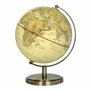 Exerz 14cm Globe Carte en Français- Mini Globe Terrestre Antique Couleur Vintage - Support en Métal Couleur Bronze