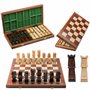 Jeu d'échecs en Bois de Luxe Unique ORAVA Deluxe 50cm / 19.7in 100% Fait à la Main. Échiquier Inlaid et 32 Sculptures Authentiqu
