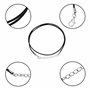 Kurtzy Lot de 50 Cordons de Colliers Cirés Noirs avec Chaîne & Fermoir Mousqueton - 48,5 cm - Cordon pour Fabrication de Bijoux 