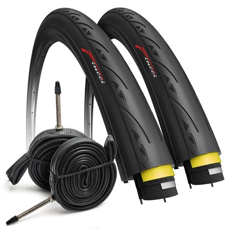 Fincci Pneu Velo Route 700x25c - Set Pliable Paire Pneus 25-622